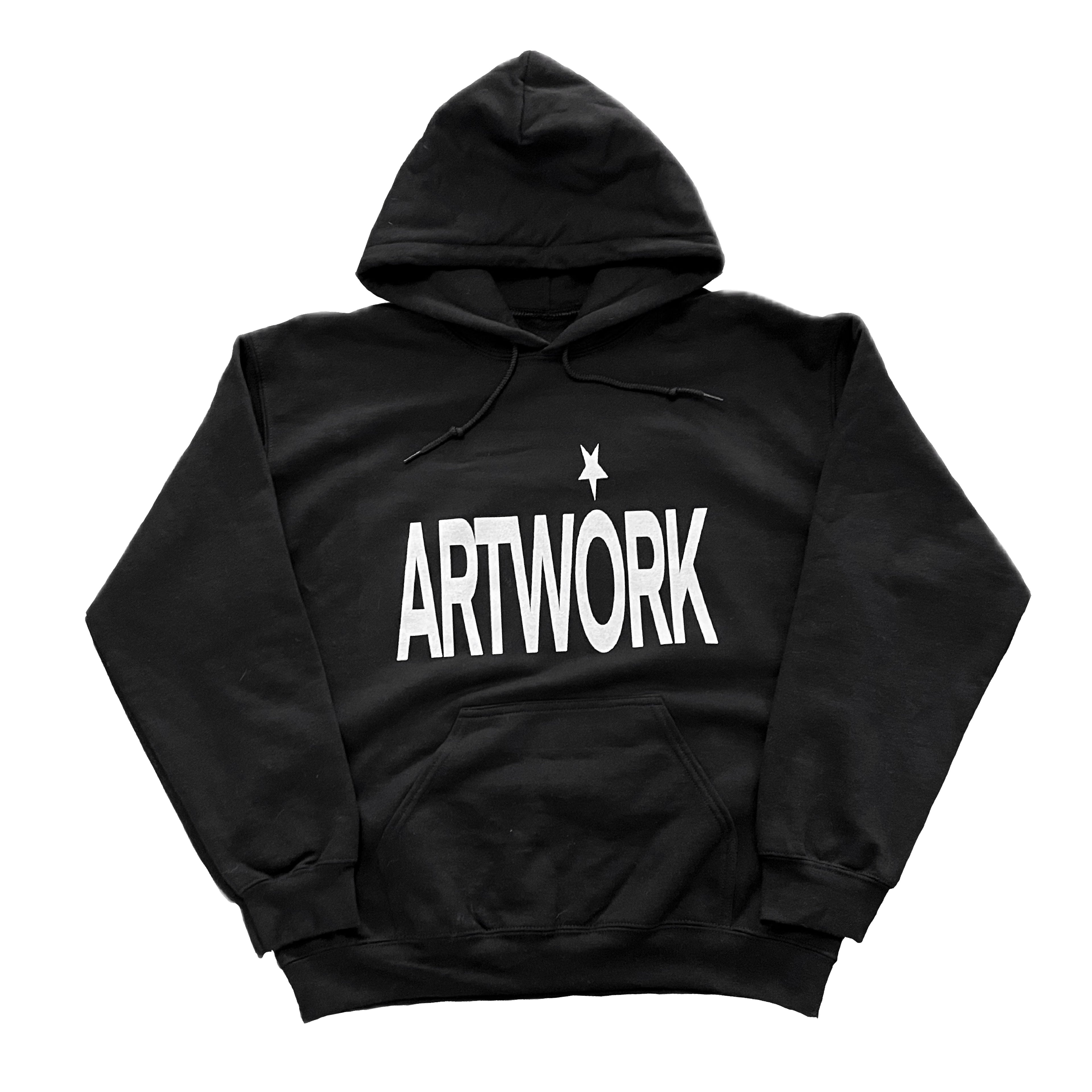 ARTWORK BASIC HOODIE - BLACK